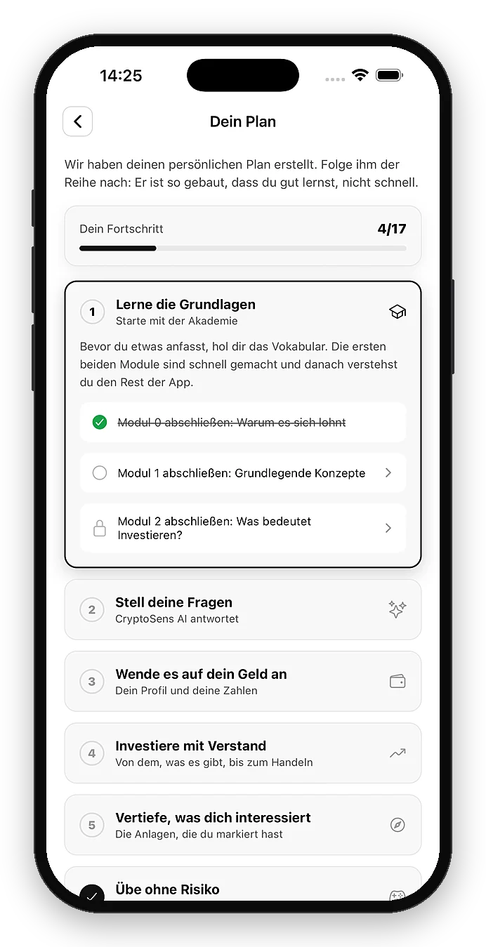 Folge einem Plan, der zu dir passt