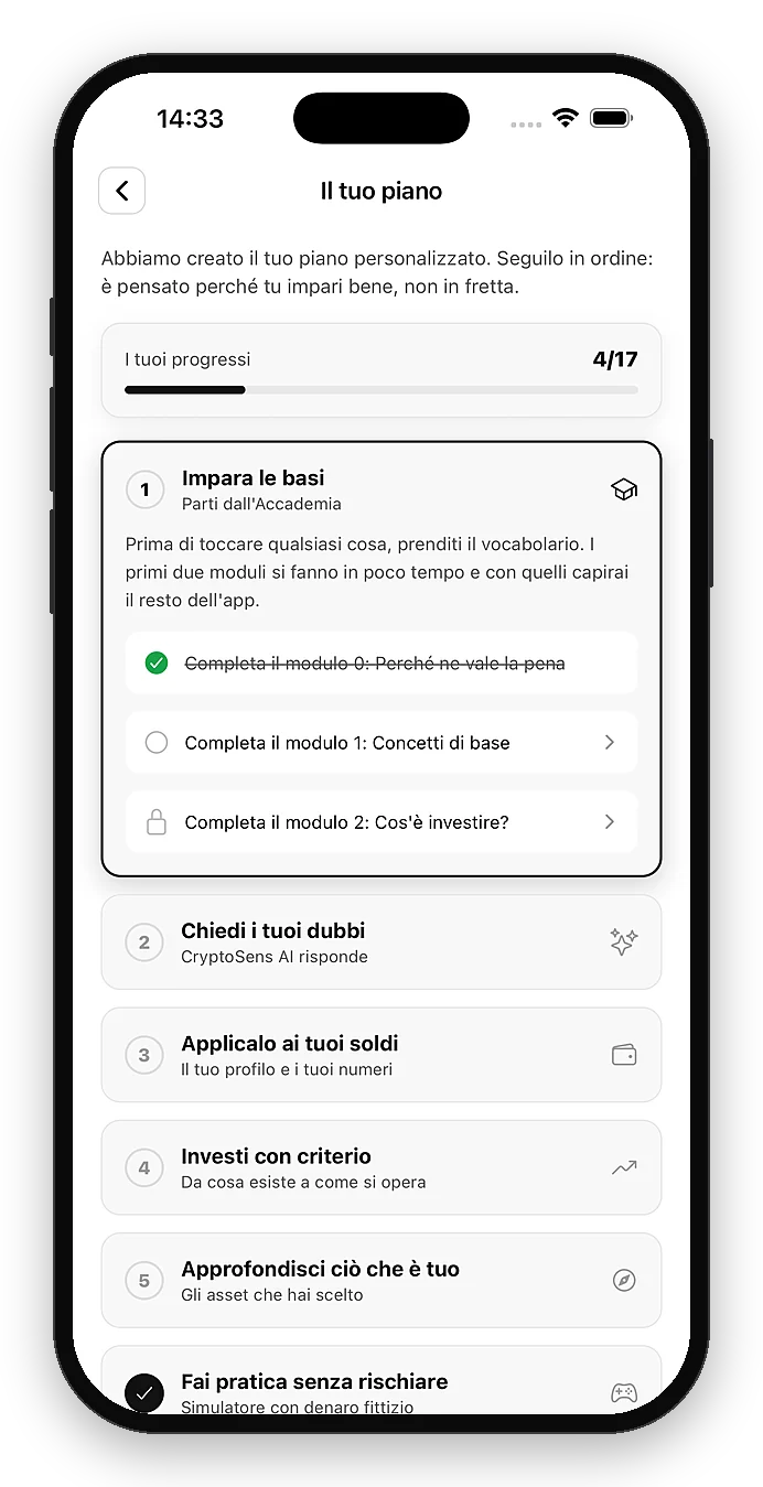 Segui un piano fatto su misura per te